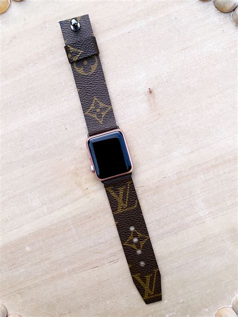 repurposed lv apple watch band.